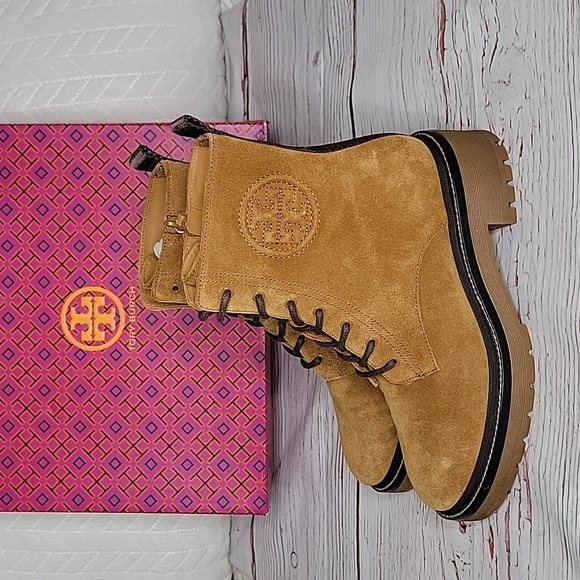 Tory Burch Miller Lug Sole Suede Bootie Size 7 - Picture 8 of 8